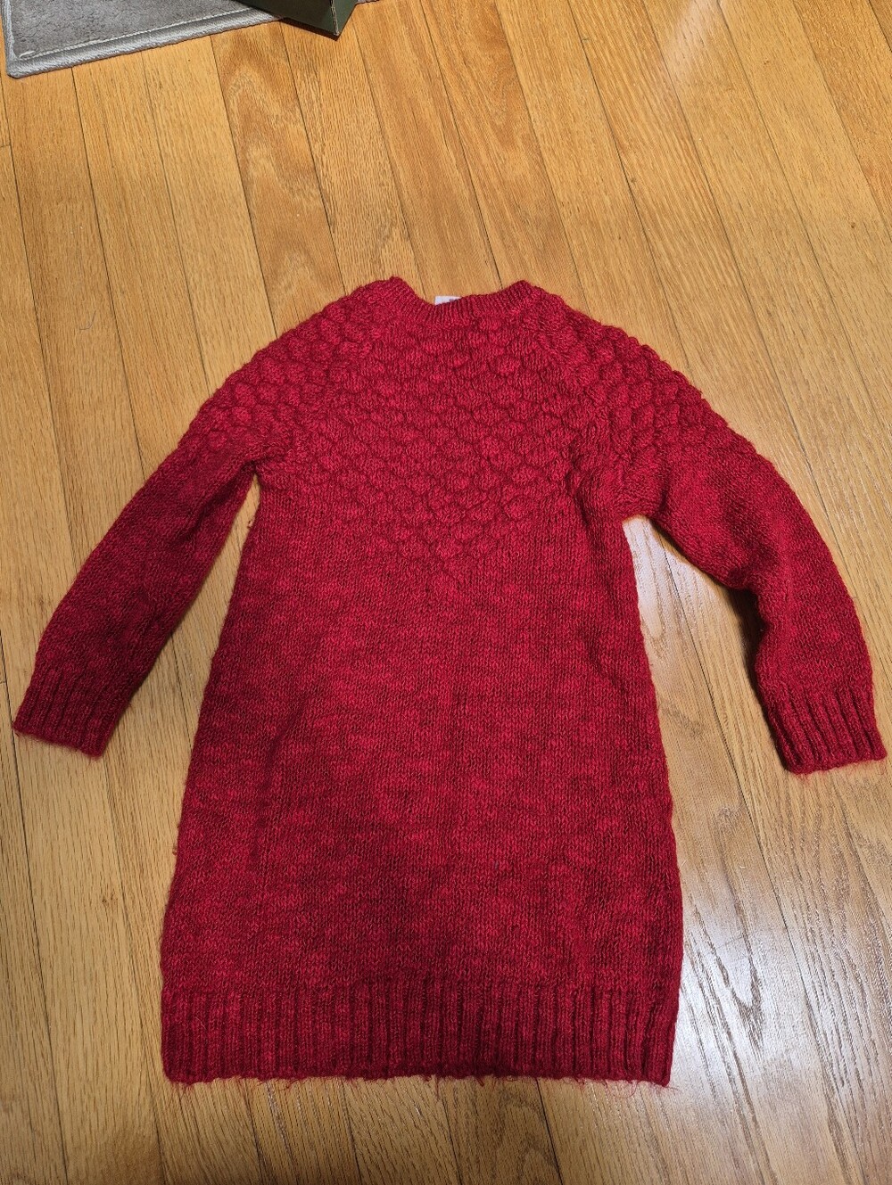 Genuine Kids OshKosh Red Knit Sweater Dress 3T Holiday Winter EUC - Picture 2 of 6